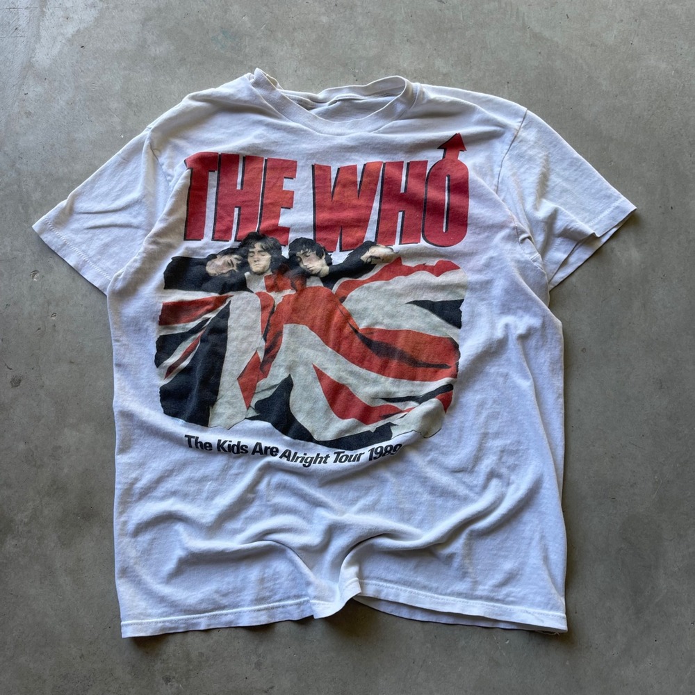 Vintage 1989 The Who The Kids Are Alright Tour T-Shirt White Large Single Stitch